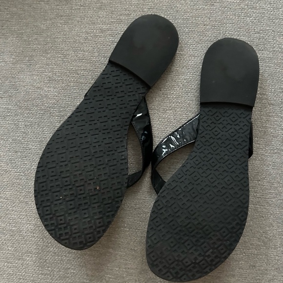 Tory Burch Black Leather Sandals - Picture 2 of 3
